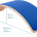 ECR4Kids Balance Board with Felt Base, Montessori Toy, Blue Felt non-slip Montessori balance board helps develop & improve balance, coordination, and core strength for kids & adults, Blue, 
Product Dimensions	41.9"L x 15.3"W x 15"H