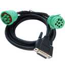 DB15 to Green Type 2 J1939 Male and Female Splitter Y Cable for Truck ELD Device