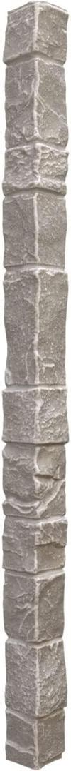 Universal Outside Corner for EverStone Faux Stone Siding Panels, 3"W x 3"D x 48"H, Grey Granite Color