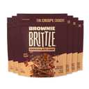 Brownie Brittle Original Chocolate Chip Thin and Crispy Sweet Snacks, Family Size (Pack of 6, 5 oz), Rich Gourmet Brownie Bites Dessert (EXP 03/19/27)