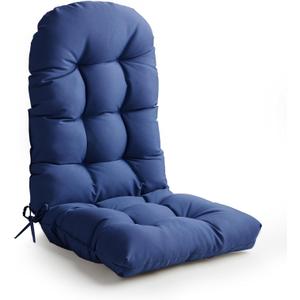 Adirondack Chair Cushion, High Back Patio Cushions with Adjustable Ties, 48.8x20.4x4.3, Waterproof Tufted Pillow, Fade Resistant Seat Rocking Chair Cushion for Indoor/Outdoor, Royal Blue, 1