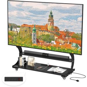 Rolling Easel TV Stand for 50-100 Inch TVs for Living Room, Office