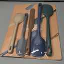 ChefAide 5 Pieces Silicone Spatula Set, Food Grade Rubber Spatula, Upgrade Strong Handle with Ergonomic Grip, Heat Resistant Up to 600F for Nonstick Cookware, Cooking (Neutral)