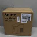 Aeitto Ice Maker Countertop 26lbs/24H, Ice Machine 8 Ice Cubes Ready in 6 Mins, 2 Sizes of Bullet Ice Portable Ice Makers with Basket & Scoop, Auto Self-Cleaning for Home/Kitchen/Office Stainless