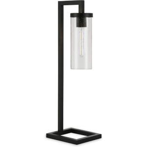Henn&Hart 26" Modern 1-Light Table Lamp, Black