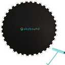 SkyBound Replacement 15ft Trampoline Mat with Spring Tool, 96 Rings & 163" Wide fits 5.5" Springs, 15 Foot Trampoline Jumping Mat for Round Frame - 8 Rows of Stitching- UV Protected & Water-Resistant