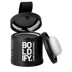 BOLDIFY Hairline Powder (LARGE, 10g) - Root Touch Up Hair Color for Gray Coverage - Bald Spot Concealing Hair Powder for Women & Men - 24-Hour Stain-Proof - Dark Gray