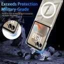 Case for Motorola Razr 2025, with Privacy Screen Protector + Camera Lens Protector, [Anti Yellowing] [Compatible with Magsafe] Shockproof Slim Magnetic Phone Case for Moto Razr 2025/Razr 2024 Clear