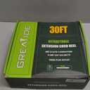 30 Ft Retractable Extension Cord Reel, 16/3 SJTW Power Cord with 3 Electrical Outlets and 10 Amp Circuit Breaker, Ceiling or Wall Mount, Metal Plate, UL Listed, Yellow