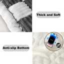 SmoBea Couch Cover for Dogs Washable, Funny Fuzzy Pet Couch Covers for Sofa, Couch Protector for Dogs Plaid Protective Couch Cover, Anti-Slip Dog Bed Sofa Cover (27.6 * 59", Black)