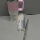 30 oz Shiny Tumbler with Handle and Straw,Stainless Steel Tumbler with Lid and Straw,Insulated Travel Mug(Cold for 34 Hours),Water Bottle for Iced Tea,Coffee (Pink)