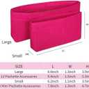 Vercord Felt Purse Organizer Insert Pochette Handbag Insert Bag in Bag for Multi Pochette Accessories Add Zipper Pocket Rose