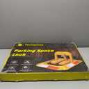 Tevlaphee Orange Foldable Parking Barrier, Cylindrical Lock, Double Lock Design for Extra Protection