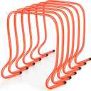 Leyndo 6 Pcs Plyo Hurdles Training Equipment Practice Speed Hurdles Training Track Agility Soccer Football Basketball Baseball Plyometric for Kids Athletes Indoor Outdoor Sports (20 Inch, Orange)