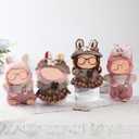 3 x Doll Clothes for 17cm Accessories Set with Glasses Butterfly Clip Pink Clothe la Boo-Boo for Clothe No Doll Included (Brown, One Size)