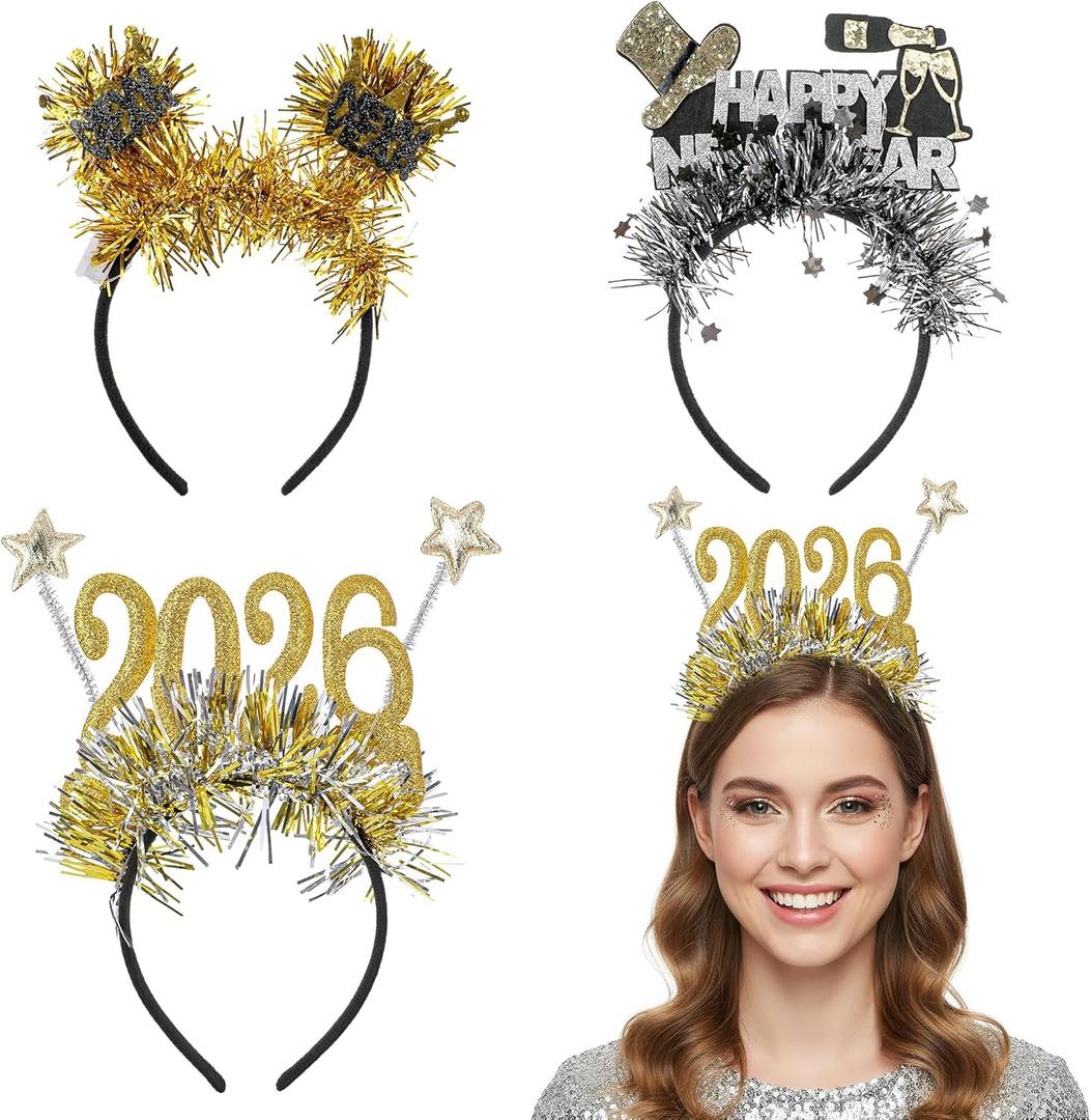 2026 New Year Headband - New-Year Party Headband Set for NYE Party Accessories Women