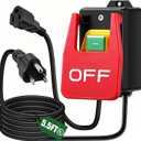 Paddle Switch for Table Saw, 110V to 120V Single Phase On/Off Switch with Large OFF Paddle for Emergency Stop, Power Switch with Heavy Duty Extension Cord, Fits Table Saw | Router Table | Drill Press