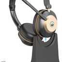 Earbay Wireless Headset, Bluetooth Headsets with Microphone Noise Cancelling, On Ear Headphones with Mic Mute, Handsfree PC Headsets for Zoom/Ms Teams/Skype/Dual Connect/Laptop/iPhone/Tablet
