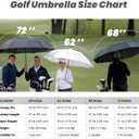 Golf Umbrella Large 54/62/68/72 Inch, Extra Large Oversize Double Canopy Vented Windproof Waterproof Umbrella, Automatic Open Golf Umbrella for Men and Women and Family.