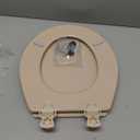 Bemis 500EC 068 Molded Wood Round Toilet Seat with Easy Clean and Change Hinge, 1 Pack, Fawn Beige