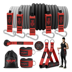 WALITO Resistance Bands Set - Exercise Bands, Door Anchor, Legs Ankle Straps, for Heavy Resistance Training, Physical Therapy, Muscle Training, Yoga, Home Workouts