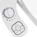 Hot and Cold Bidet, Warm Water Bidet Attachment for Toliet, Non-Electric Warm Bidet with Adjustable Water Pressure, Dual nozzle Rear and Feminine Wash - Self cleaning (White)