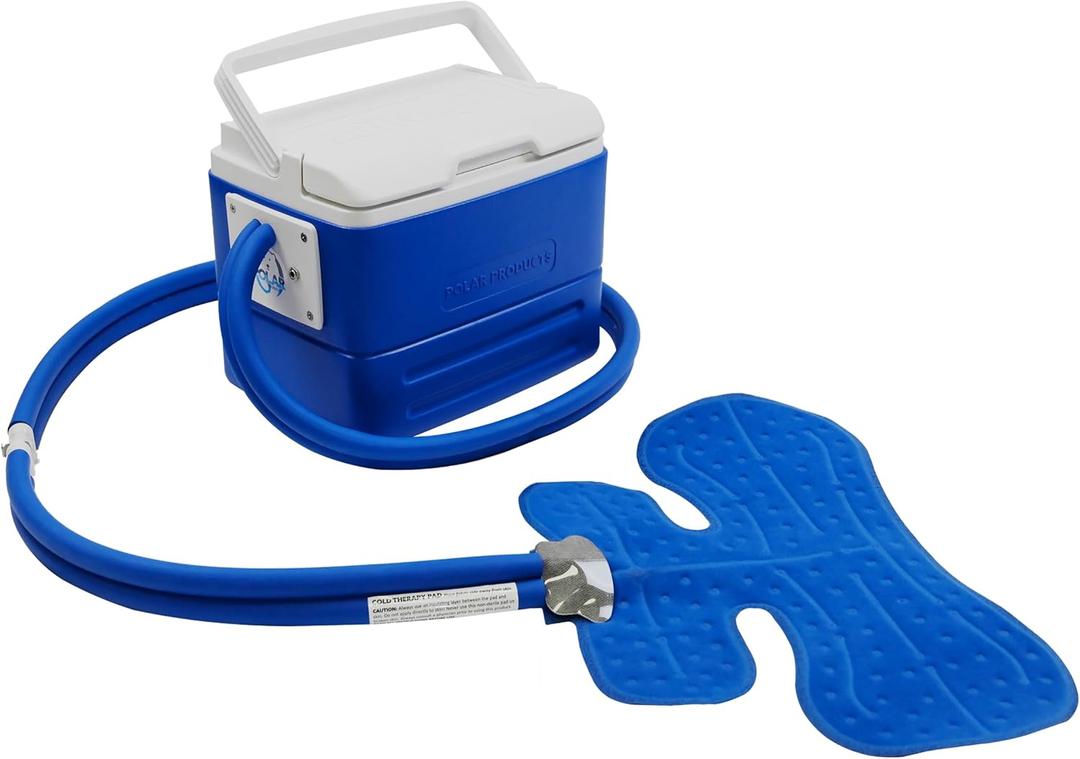 Polar Active Ice 3.0 Cold Therapy Ice Machine System with Programmable Timer, Shoulder Compression Pad, Lightweight 9 Quart Cooler Freeze Kit, Quiet Pump, Strong Cryotherapy Pain Relief Treatment