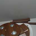 Side Table with Sliding Door & Cabinet, End Table for Living Room, Night Stand for Bedroom, Modern Bedside Table with Solid Wood Legs, Walnut