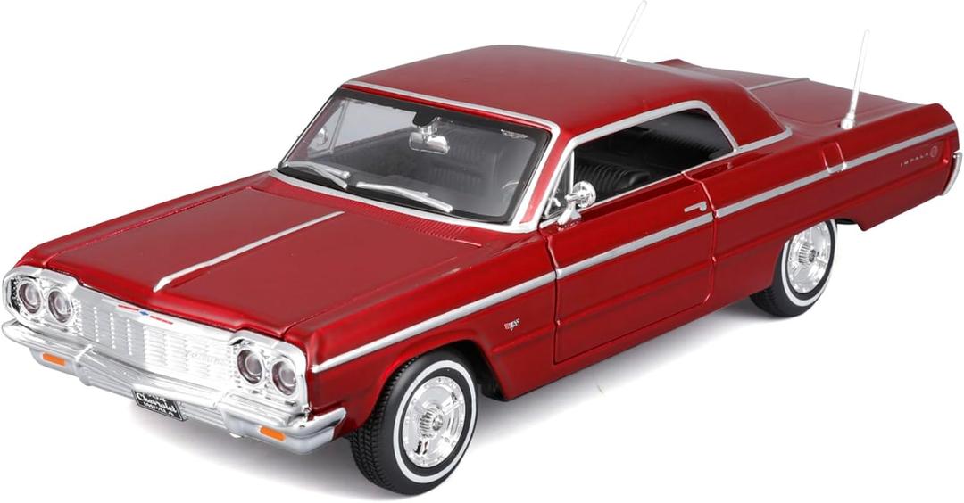 Maisto 1:24 Assembly Line 1964 Chevrolet Impala SS, Metallic Red