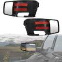 KEWISAUTO Clip On Towing Mirror Extensions for 2009-2017 Dodge Ram 1500 2500 3500 Accessories, Snap & Zap Adjustable Side Rearview Mirror Extend Covers, Enhanced Vision for Safe Towing