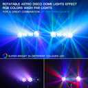 DJ Party Lights with Stand,Party Bar Light, Rotating Ball Disco Lights & Corlorful Par Light,Stage Lighting System Sound Activated for Bar Gig Move Band Dance Wedding Halloween Christmas