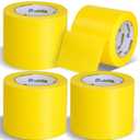 4 Rolls Yellow Painters Tape Bulk 4 inch x 60 Yards, Total 240 Yd, Painters Masking Tape No Residue Wall Painting Tape Artist Tape Trim Edge Finishing Tape for Wall Painting Decoration DIY Supplies