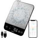 Etekcity Food Nutrition Scale, Smart Food Scale for calorie count, IPX6 Waterproof, Rechargeable, Bluetooth, Ounces and Grams for Weight Loss, Cooking, 304 Stainless Steel, Luminary 22lb