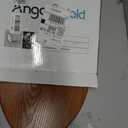 Angol Shiold Elongated Toilet Seat, Anti-Pinch Bumpers, Adjustable Hinges, Easy to Install and Clean, Wood Toilet Seat with Zinc Alloy Hinges (Elongated, Brownish Yellow)
