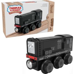 Thomas & Friends Wooden Railway, Toy Train Diesel Push-Along Wood Engine for Toddlers & Preschool Kids Ages 2+ Years