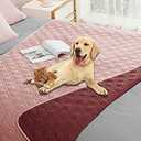 Ameritex Waterproof Dog Bed Cover Pet Blanket for Furniture Bed Couch Sofa Reversible (52x82 Inch (Pack of 1), Pink+burgundy)