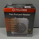 Pelonis 1500W Electric Fan-Forced 3-Speed Space Heater, White, Indoor Use