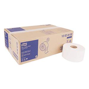 Tork 12024402 Mini Jumbo Bath Tissue Roll, 2-Ply, White