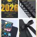 Graduation Guest Book Scrapbook Set 2026 - Black Gold 80 Pages Signature Photo Album with 8 Dual-Tip Markers, Stickers, Memory Book Sign for Class of 2026 High School College Grad Party Favors Gifts