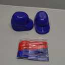 24Pcs Baseball Helmet Bowl,8oz Mini Dessert Bowls with Spoons,Reusable Appetizer Cups for Ice Cream,Snacks,Cake,Pudding,Yogurt,Birthday Party Supplies(Red,Blue,White)