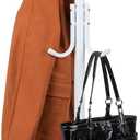 Mind Reader Freestanding Coat Rack, Multi-Tier Organizer for Office and Entryway, Metal, White