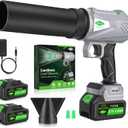 Leaf Blower Cordless with Battery and Charger,1000,000 RPM, 395CFM 1000G Power, Lightweight Handheld Design, Extended Nozzle,Blower for Patio Cleaning,Car Blowing Water, Blowing Leaves and Dust