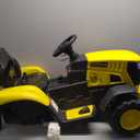 Kids Ride on Tractor with Remote Control, 12V Battery Powered Electric Tractor and 35W Dual Motors for Kids Bluetooth Music/USB, 3-Gear-Shift, Safety Belt, 7-LED Lights, Yellow (Normal)