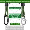 Tree Swing Ropes Heavy Duty, Adjustable Extendable Hammock Hanging Straps for Outdoor Swings Hammock Playground Set Accessories, 3.3Ft(40") of 2Pack, Green
