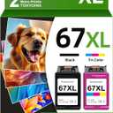 TOKYOINK 67XL Ink Cartridges Compatible for HP67 HP Ink 67 Black/Color Combo Pack for DeskJet 2855e 2827e 2800e 4255e 2755e 2700e 2852e 2700 4155e 2734e 4227e Envy 6000 6055e 6400 Printer