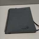 POPRUN 2026 Planner - 2026 Recycled Weekly Planner [Italian Regenrated Leather - Medium Size 8.5'' x 10.5''] - 2026 Weekly Planner with Hourly Schedule, Monthly Tabs-26-WERK7-BGY - Black Grey