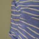 utcoco Womens Striped Button Down Shirt Dress Casual Puff Short Sleeve Ruffle Hem Maxi Dresses with Belt (XX-Large, Blue) 