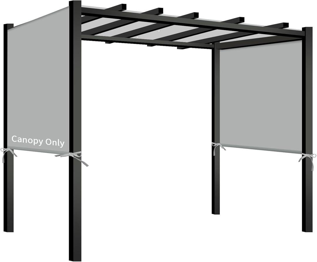 17x6.8 Ft Universal Pergola Replacement Canopy, Outdoor Canopy Shade Cover(Cover Only) (Gray)
