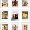 KINLINK 11x14 Picture Frame Set of 9, Wooden 14x11 Photo Frames with Plexiglass for 8x10 Picture with Mat or 11x14 Without Mat, Art Collage for Wall Gallery and Tabletop Display, 11 x 14 Frame White