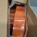 Rubtlamp 60Pcs Orange Plastic Plates - Orange Scalloped Plates with Gold Trim - 30 Dinner & 30 Dessert Platos, Heavy-duty Gold Plates for Party (30 Guests)